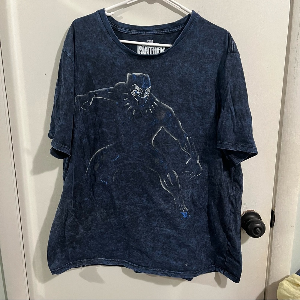 Marvel Black Panther Acid Washed Navy Blue T-Shirt Men’s Size 2XL XXL